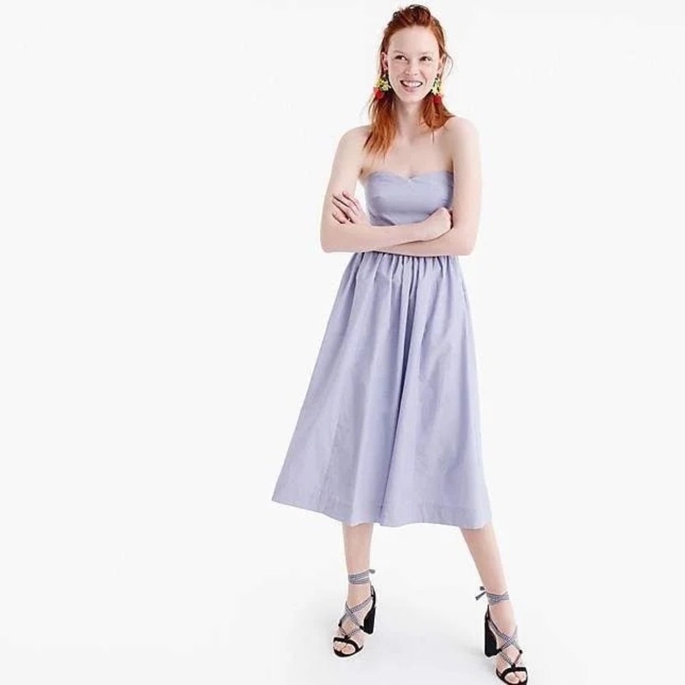 J. Crew strapless dress in Oxford cotton